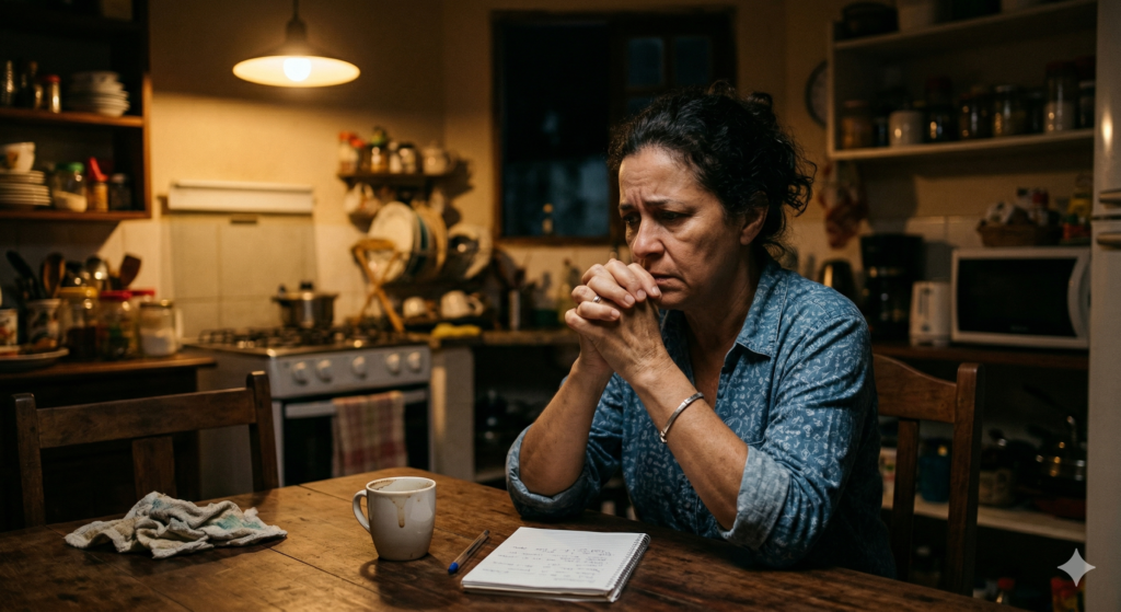 Familiar preocupada buscando ajuda para alcoolismo
